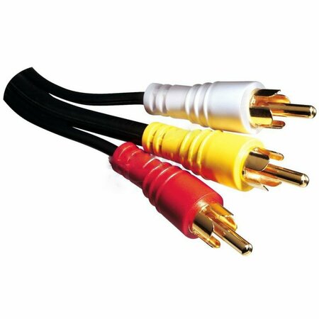 AMERICAN IMAGINATIONS 70.87 in. Black Plastic Video and Stereo Audio Cable AI-37750